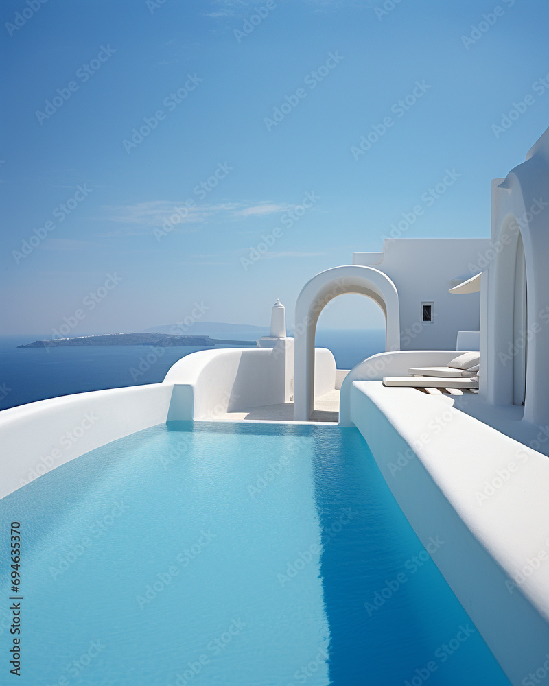 Architector, house design, Santorini, pool outdoor Architector, house design, Santorini, pool outdoor