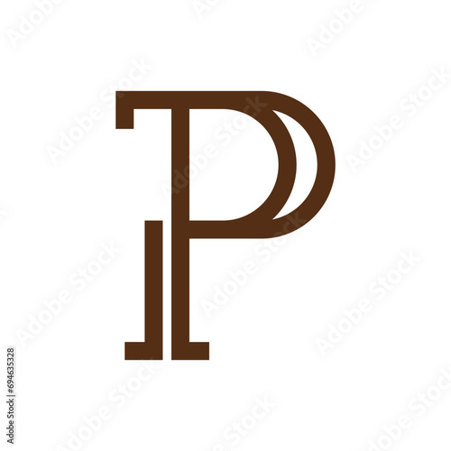 Monogram P design vector logo. Monogram initial letter mark P logo design. Monogram design vector logo. Monogram initial letter mark P logo design. Simple P monogram. Monogram P design logo