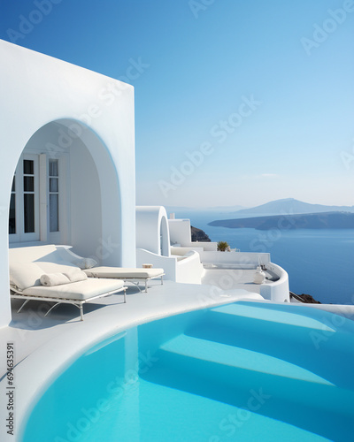 Architector, house design, Santorini, pool outdoor © Ricardo Costa