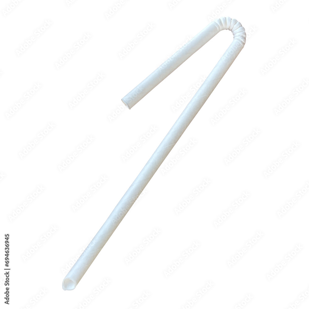 Drinking straws made from paper for protecting the environment Stock