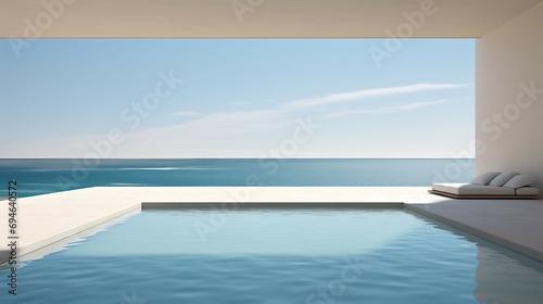 design minimalist beachfront infinity pool © Ainur