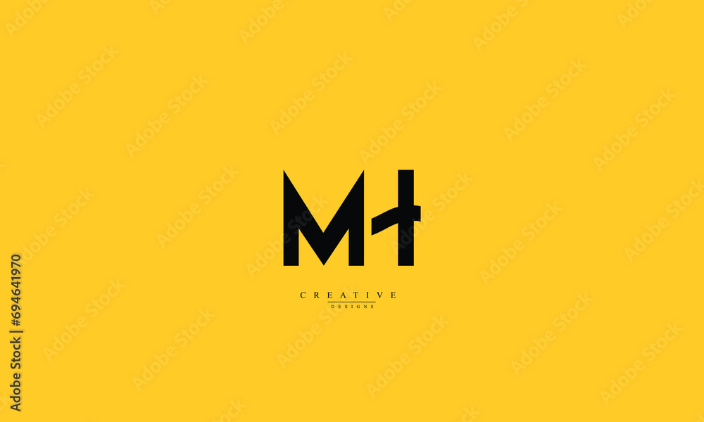 Alphabet letters Initials Monogram logo MH HM M H Alphabet letters Initials Monogram logo MH HM M H