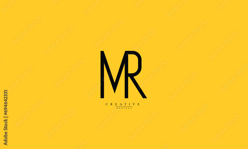 Alphabet letters Initials Monogram logo MR RM M R Alphabet letters Initials Monogram logo MR RM M R