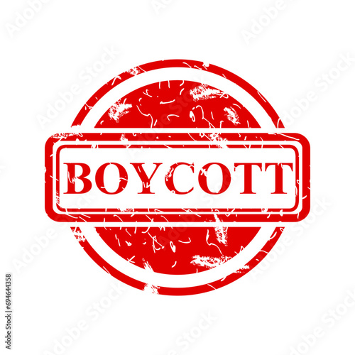 boycott, simple rust vector red circle vector rubber stamp effect