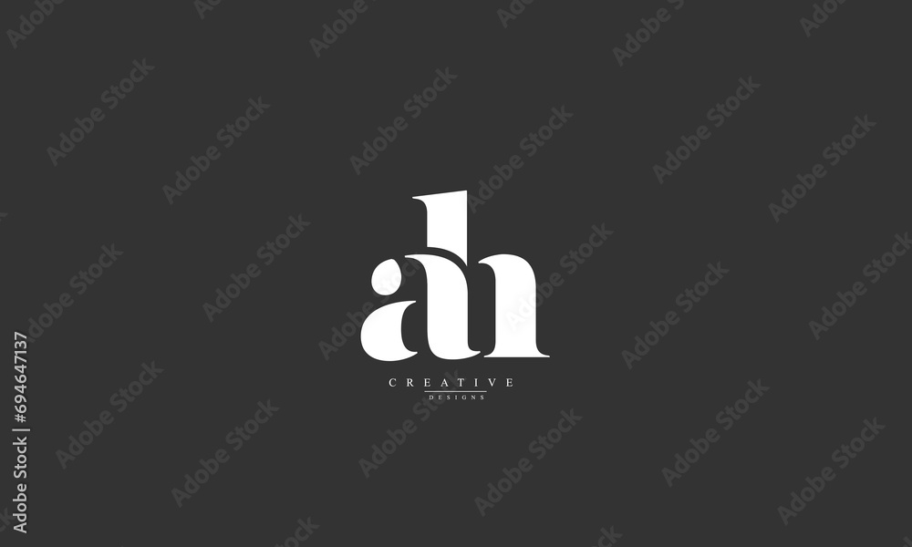 Alphabet letters Initials Monogram logo AH HA A H Alphabet letters Initials Monogram logo AH HA A H
