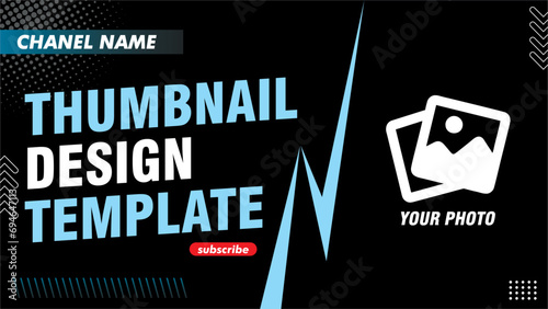 Simple editable blue and black thumbnail design perfect for content about sports