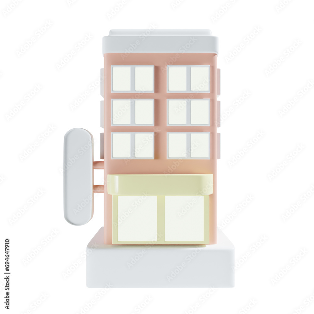 hotel for travel 3d illustration hotel for travel 3d illustration