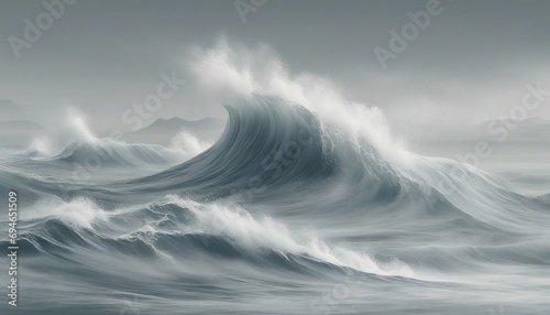 Fotografia Big ocean wave on a stormy day