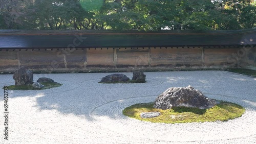 龍安寺　京都　紅葉　石庭