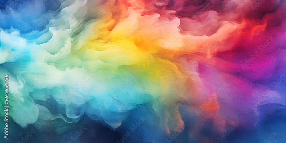 Abstract Wonderland: Creative Expressions in Colorful Smoke on White