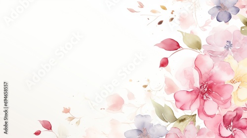  invitation is white and pink with flora and flowers