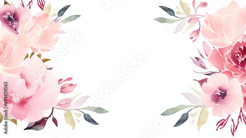  invitation is white and pink with flora and flowers