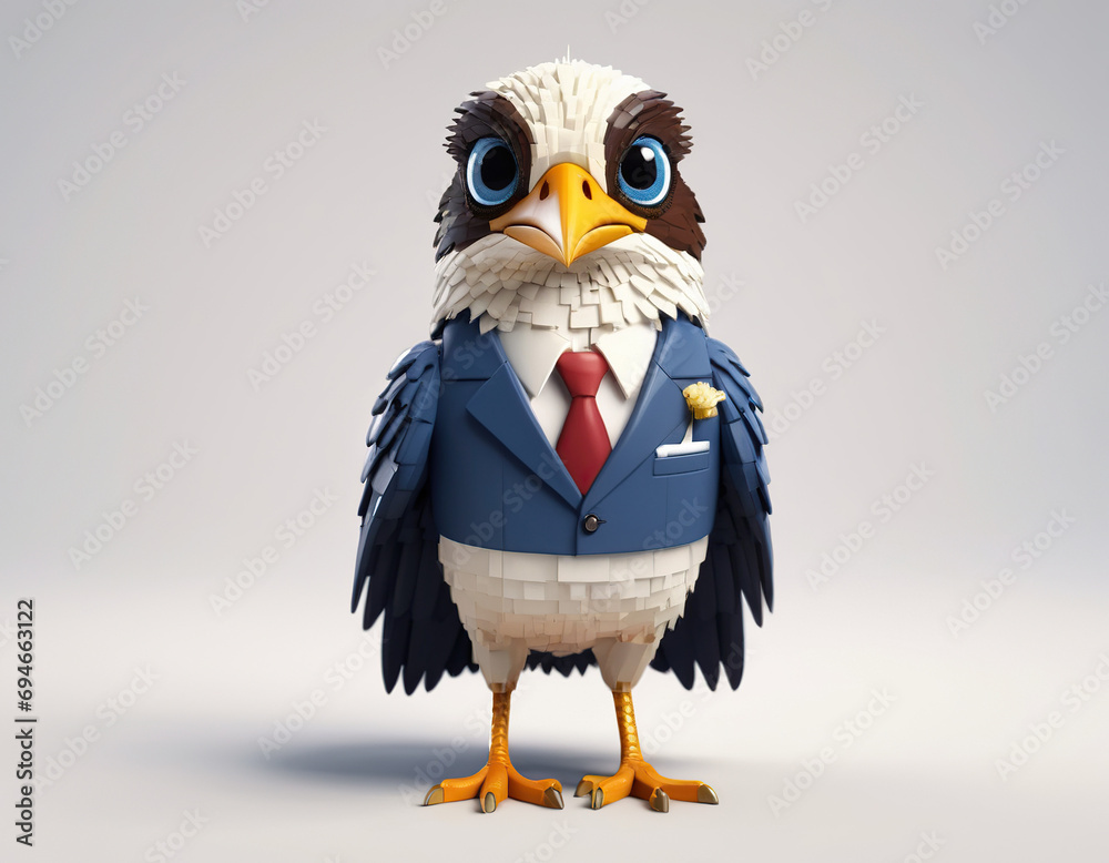 american bald eagle in business suit