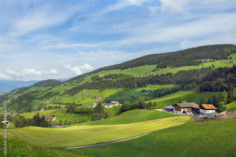 landscape of a beautiful alpine village