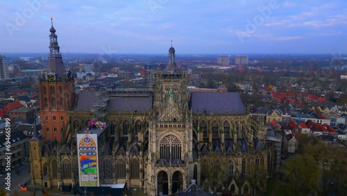 Wallpaper Mural Impressive gothic cathedral St. John in Den Bosch epic drone top down shot Torontodigital.ca