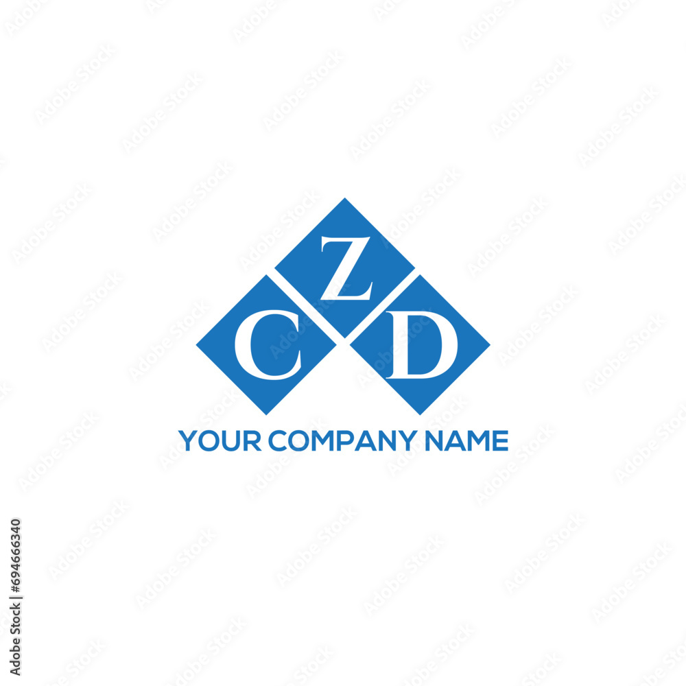 Fototapeta premium ZCD letter logo design on white background. ZCD creative initials letter logo concept. ZCD letter design. 