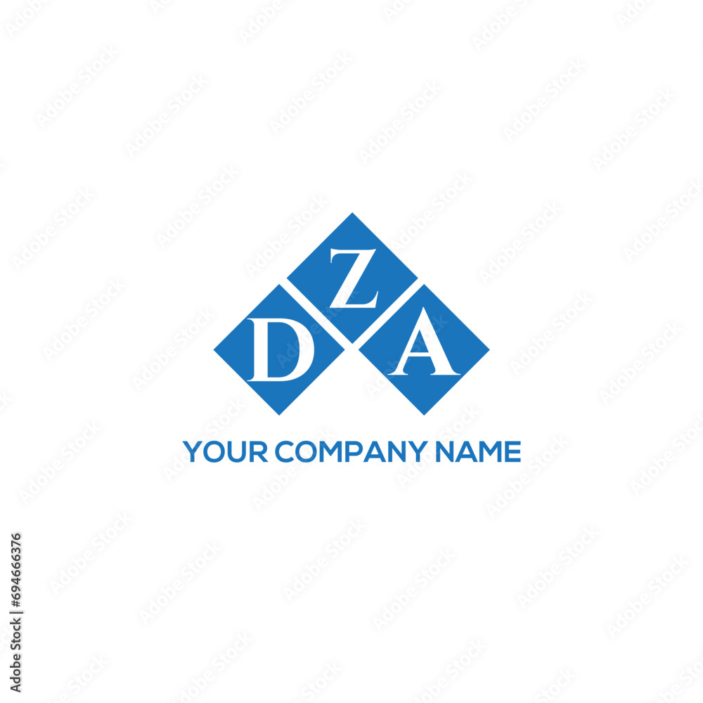 Fototapeta premium ZDA letter logo design on white background. ZDA creative initials letter logo concept. ZDA letter design. 