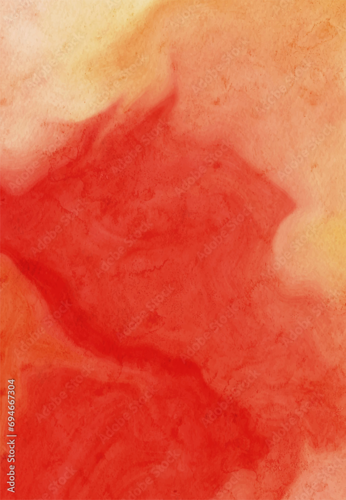 Fototapeta premium Abstract red watercolor paint background. Vector illustration