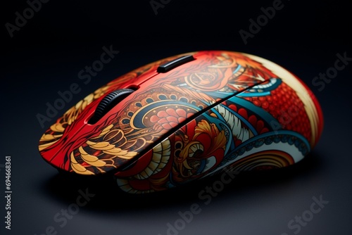 Wireless Computer Mouse with Customizable Surface Design.
