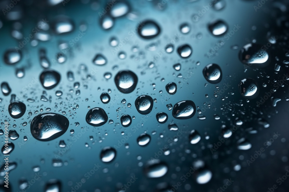 Close-up of water droplets on glass
