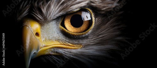 close up of eagle's eye.