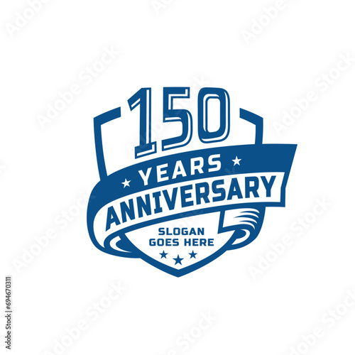 150 years anniversary celebration design template. 150th anniversary logo. Vector and illustration.
