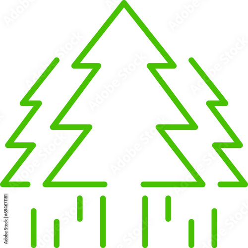 forest tree line icon symbol illustration