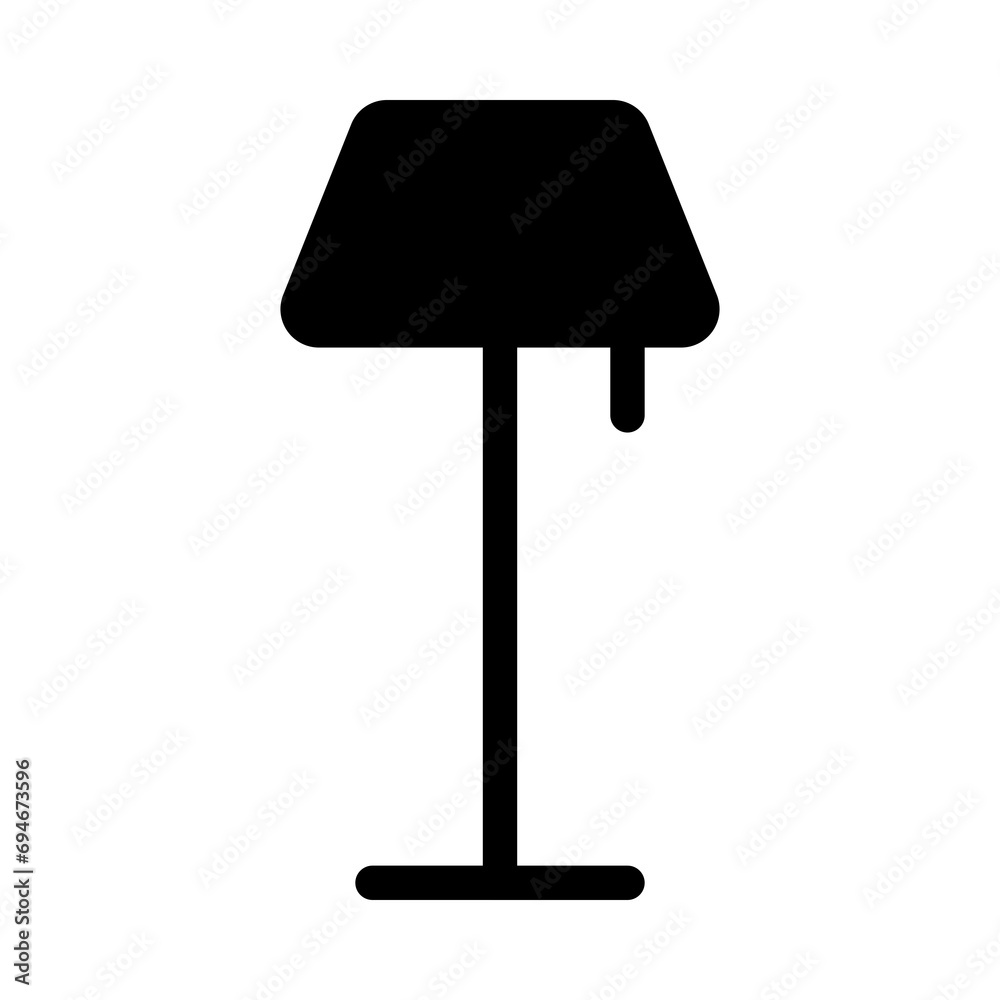 Floor lamp icon for illuminating interior concepts