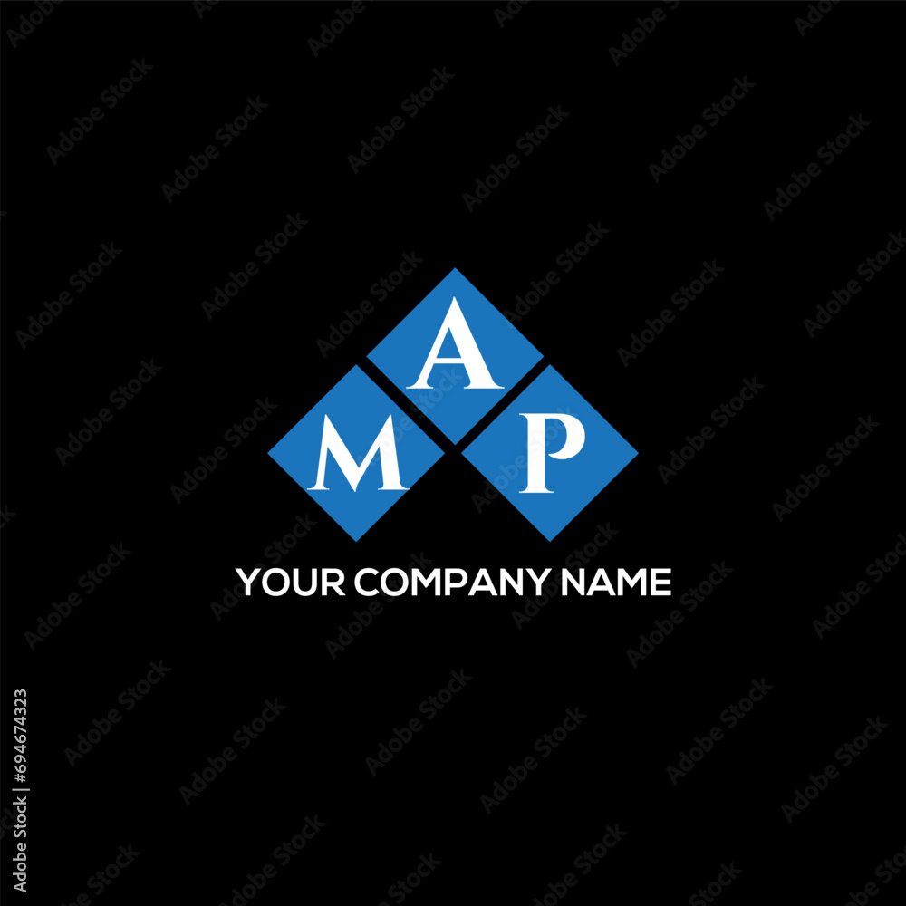 Fototapeta premium MAP letter logo design on white background. MAP creative initials letter logo concept. MAP letter design. 
