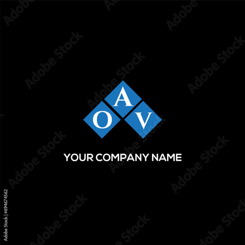 OAV letter logo design on white background. OAV creative initials letter logo concept. OAV letter design.
