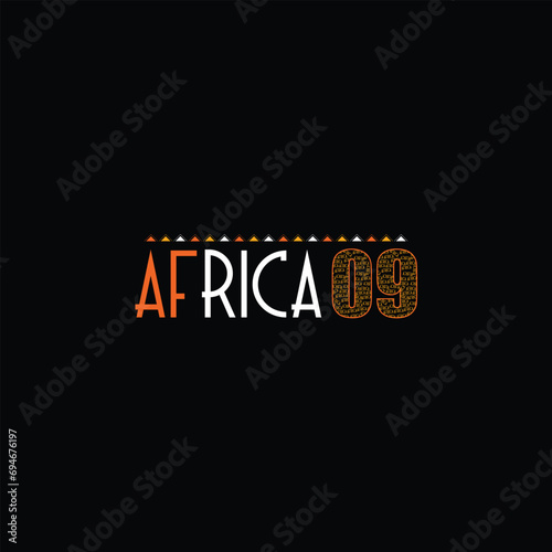 Africa 09 typography t shirt design vector