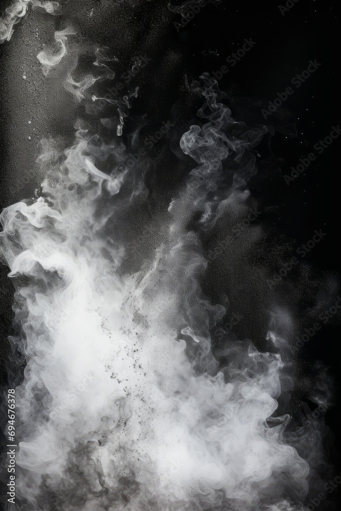 Background. Black & White Elegance. Ethereal Smoke on White