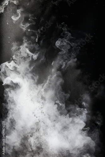 Background. Black & White Elegance. Ethereal Smoke on White