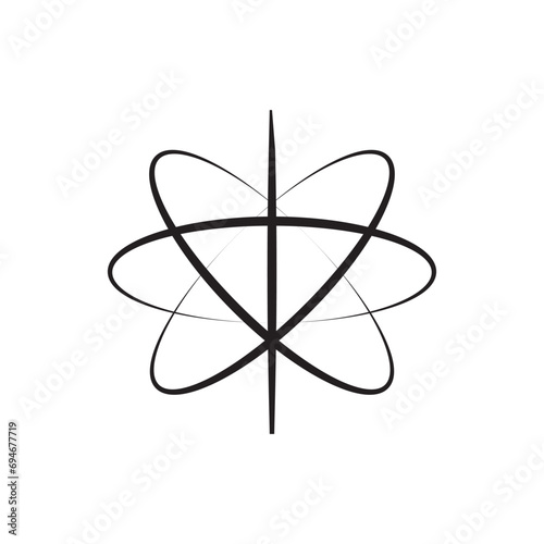 atom icon vector