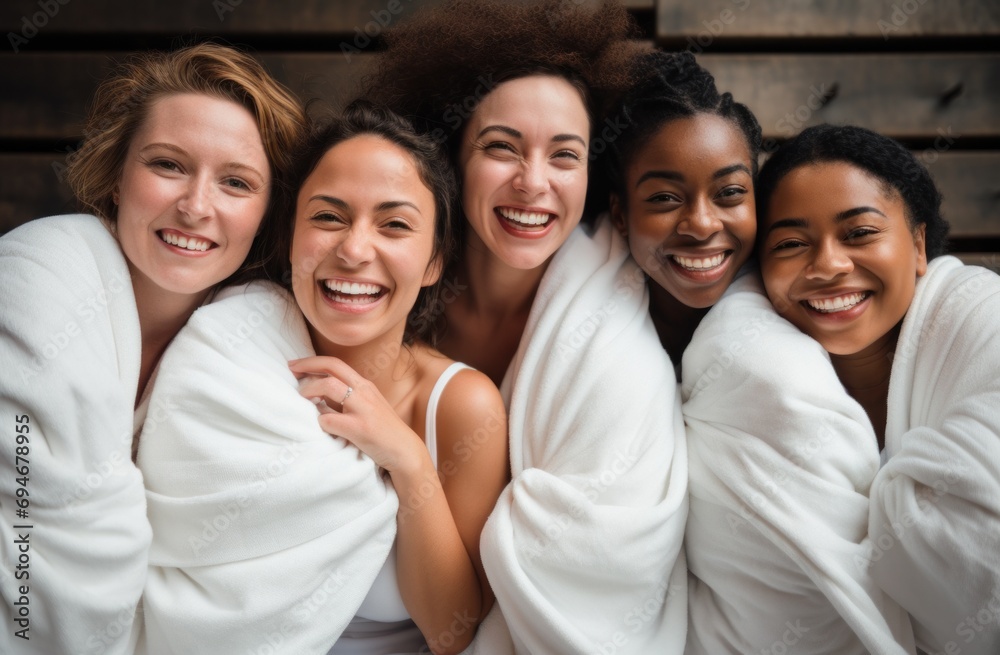 Day Spa Enjoyment with Smiling Women