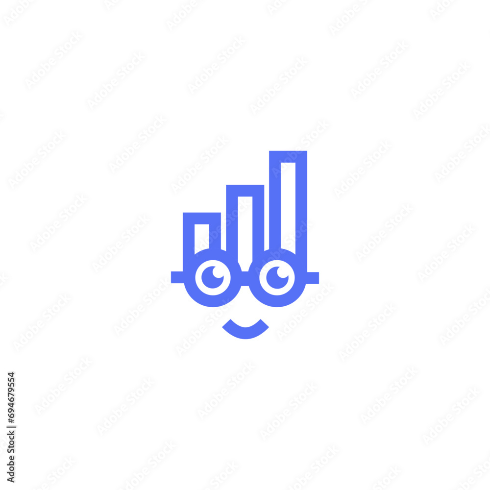 Financial Geek Mascots Logo Design Vector Modern Financial Geek Mascots Logo Design Vector Modern
