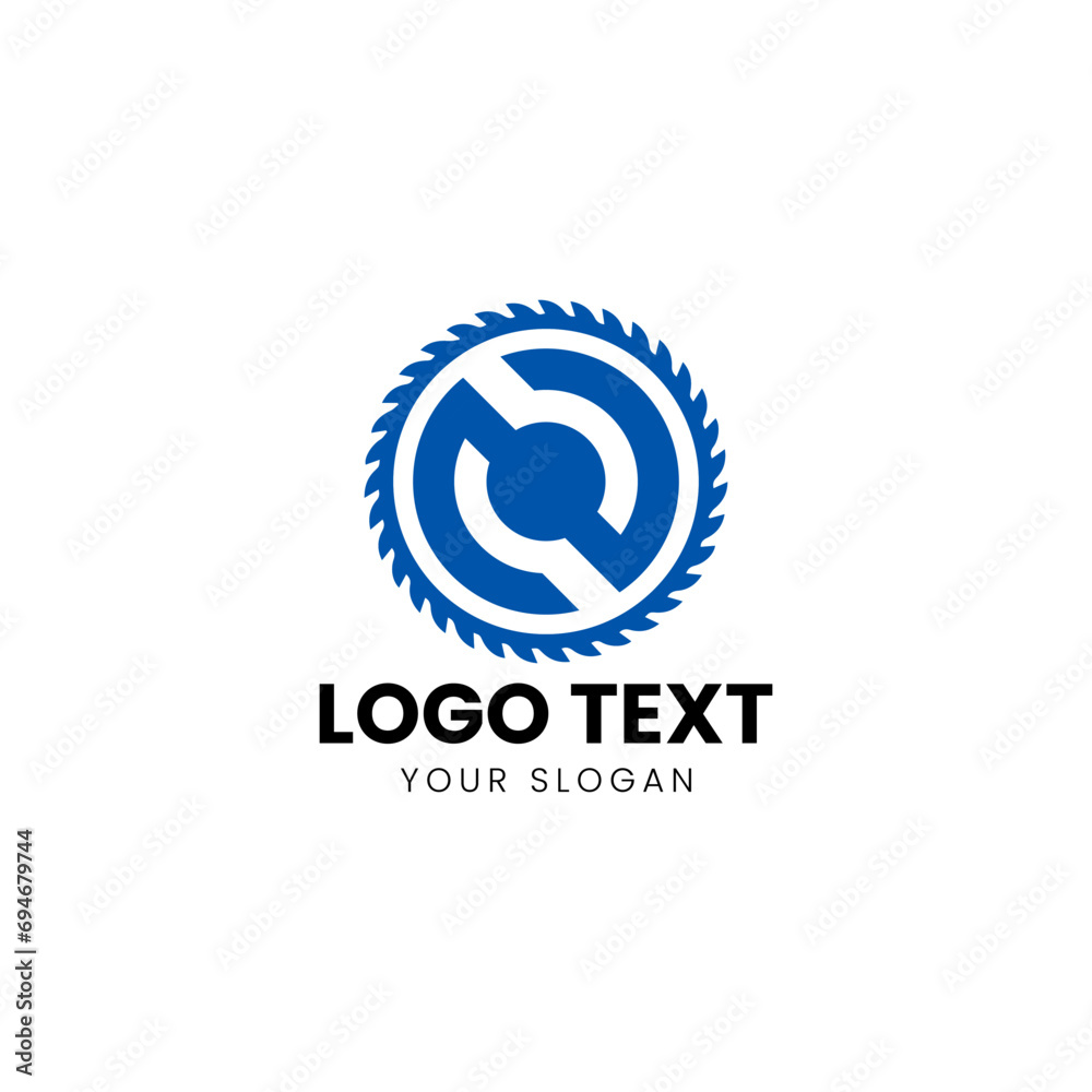 N Geat Industrial Logo Design Vector Blue N Geat Industrial Logo Design Vector Blue