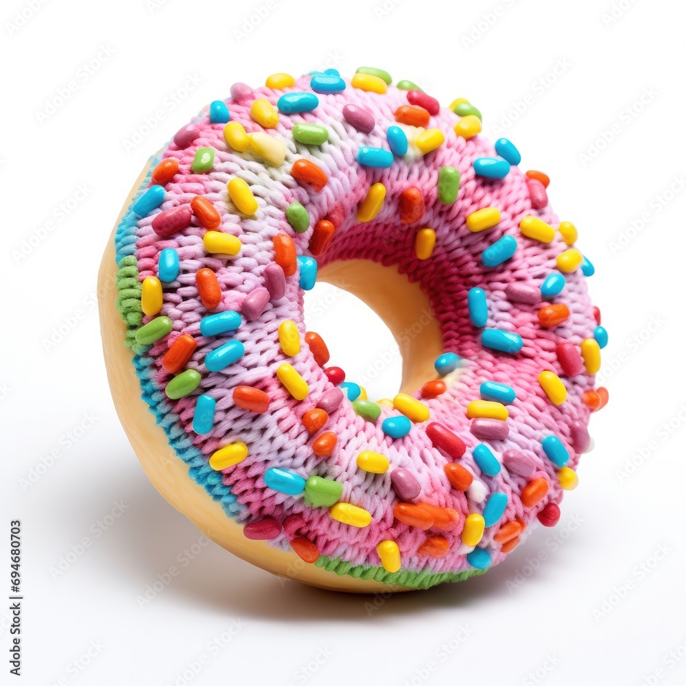 Illustrations of donut with colorful sprinkles Illustrations of donut with colorful sprinkles