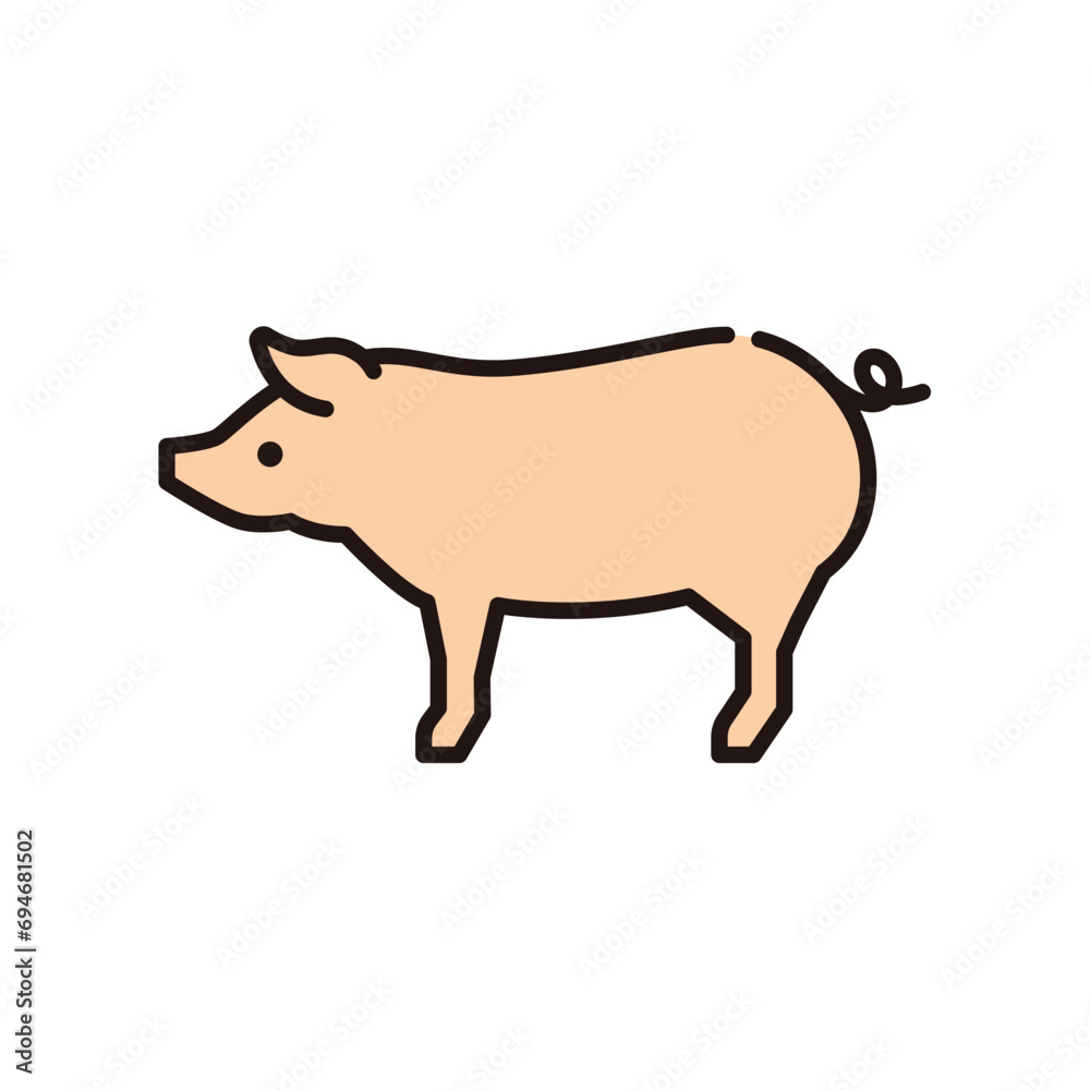 豚 豚肉 ブタ 家畜 イラスト 豚 豚肉 ブタ 家畜 イラスト