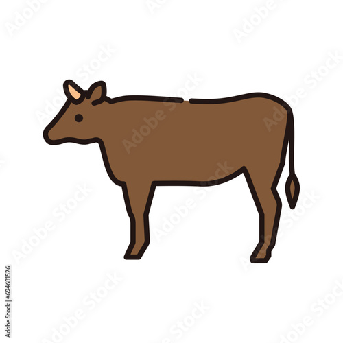 牛　牛肉　精肉　イラスト