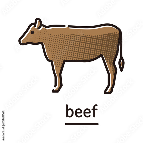 牛　牛肉　精肉　イラスト