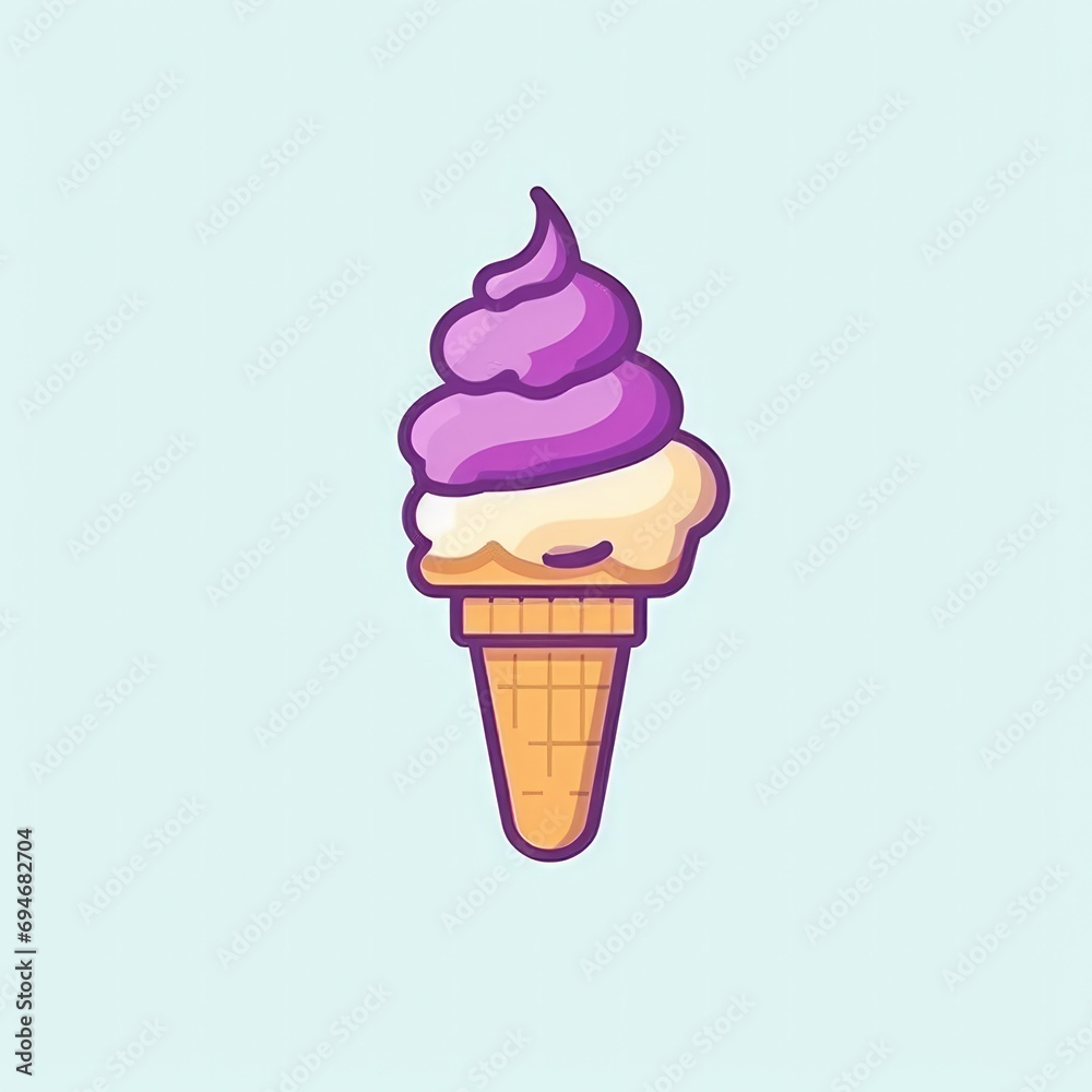 Cute ice cream illustration image Cute ice cream illustration image