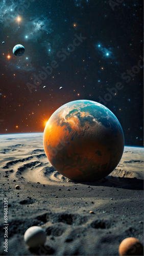 An Artist's Rendering of a Planet in Space