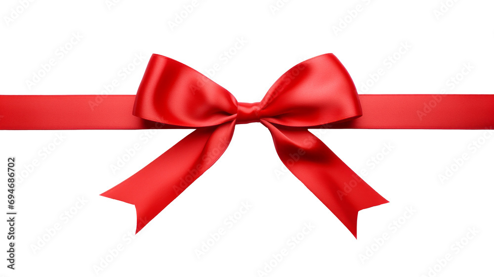 Red ribbon bow on a transparent background. For gift decoration, your wedding invitation card, greeting card, or gift boxes Red ribbon bow on a transparent background. For gift decoration, your wedding invitation card, greeting card, or gift boxes