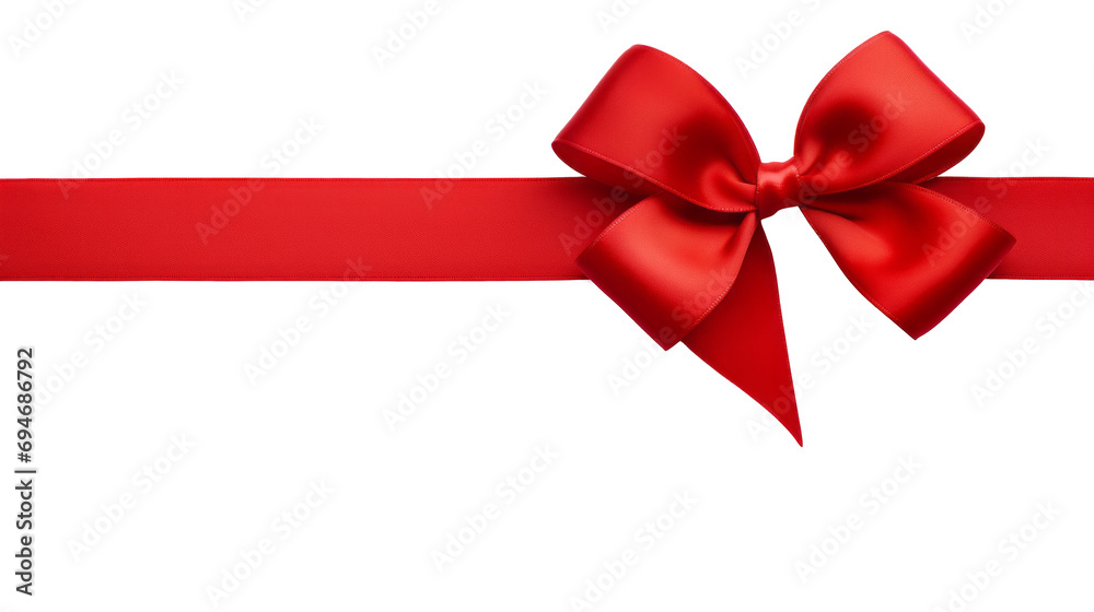 Red ribbon bow on a transparent background. For gift decoration, your wedding invitation card, greeting card, or gift boxes Red ribbon bow on a transparent background. For gift decoration, your wedding invitation card, greeting card, or gift boxes