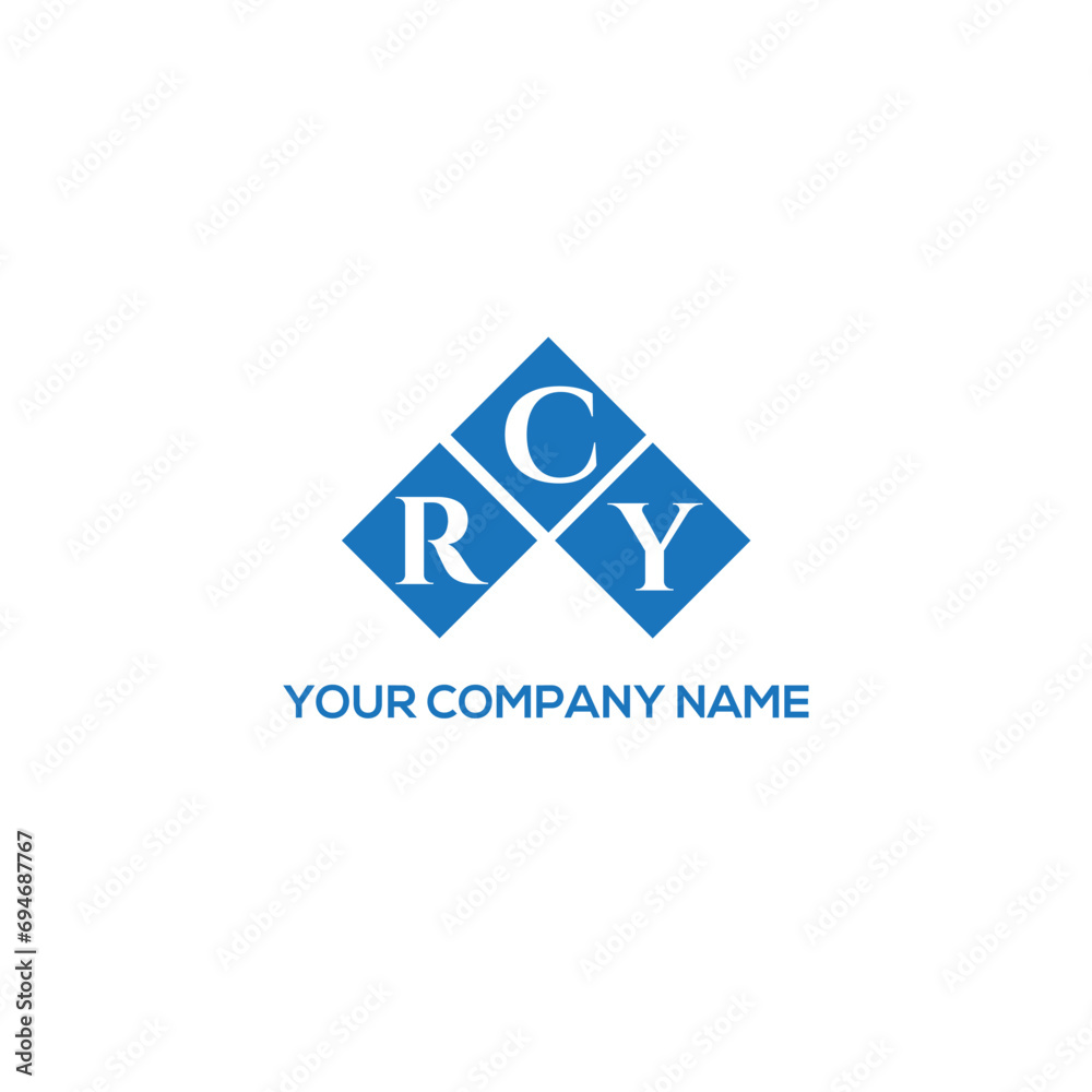 Fototapeta premium RCY letter logo design on white background. RCY creative initials letter logo concept. RCY letter design. 