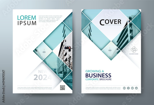 Annual report brochure flyer design template vector, Leaflet, presentation book cover templates, layout in A4 size photo