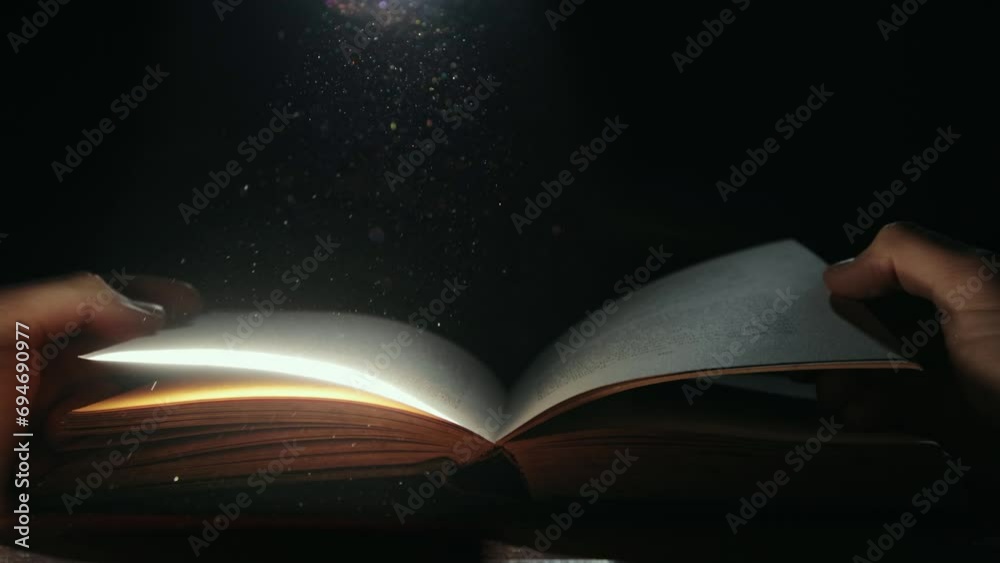 A man reading an old book