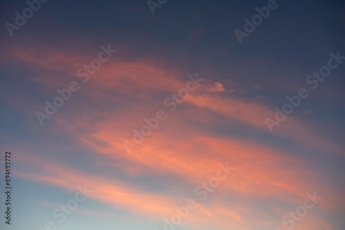 Pink cloud sky