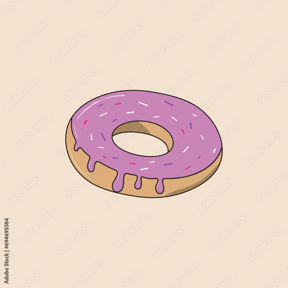 Doughnut or donut sweet snacks bakery food with sprinkles Doughnut or donut sweet snacks bakery food with sprinkles